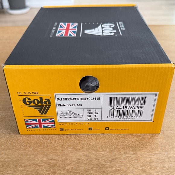 Gola Shoes - Gola GrandSlam Trident Sneakers. White Ocean/Ash